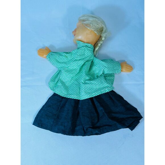 Pair of Vintage Russian Hand Puppet Dolls 1960s Plastic Face - Picture 9 of 12